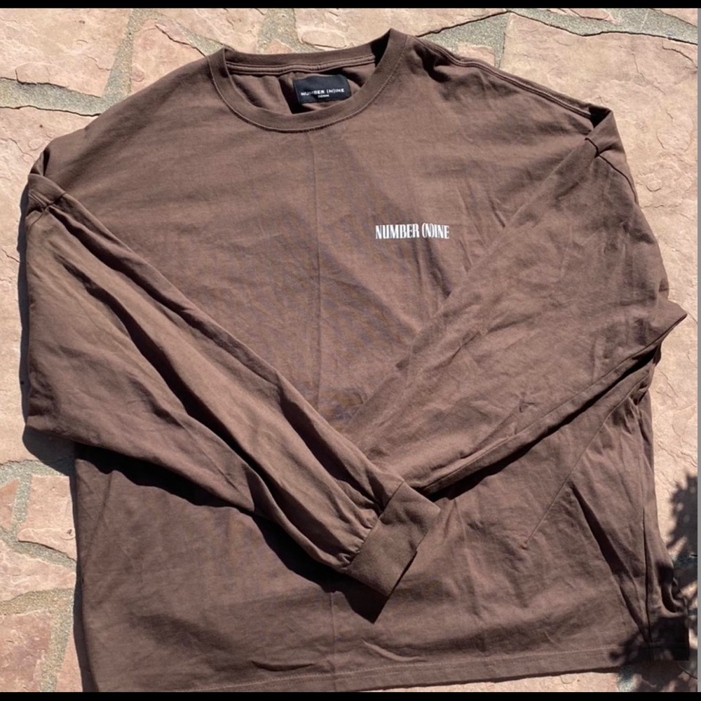 Number Nine Number (N)ine brown long sleeve shirt